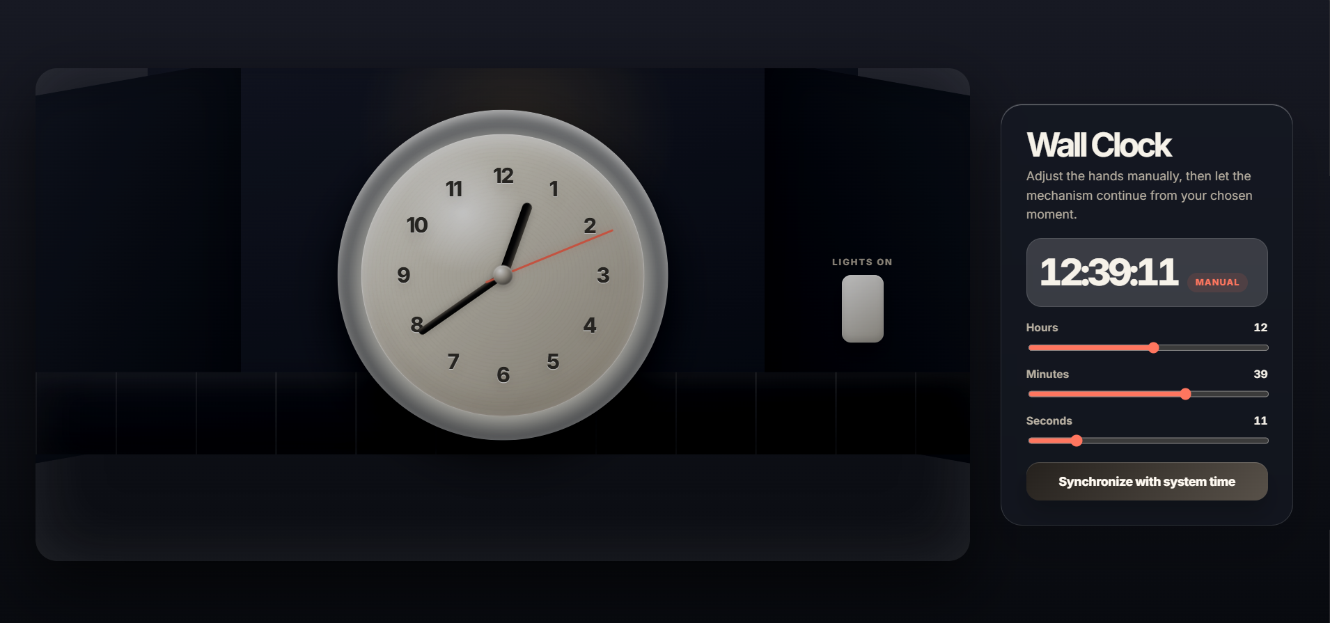 Placeholder image for pi.dev 3D wall clock website preview